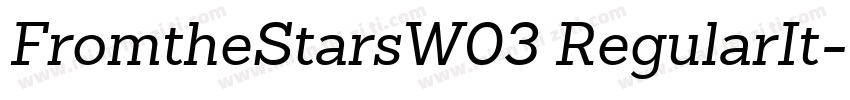 FromtheStarsW03 RegularIt字体转换
